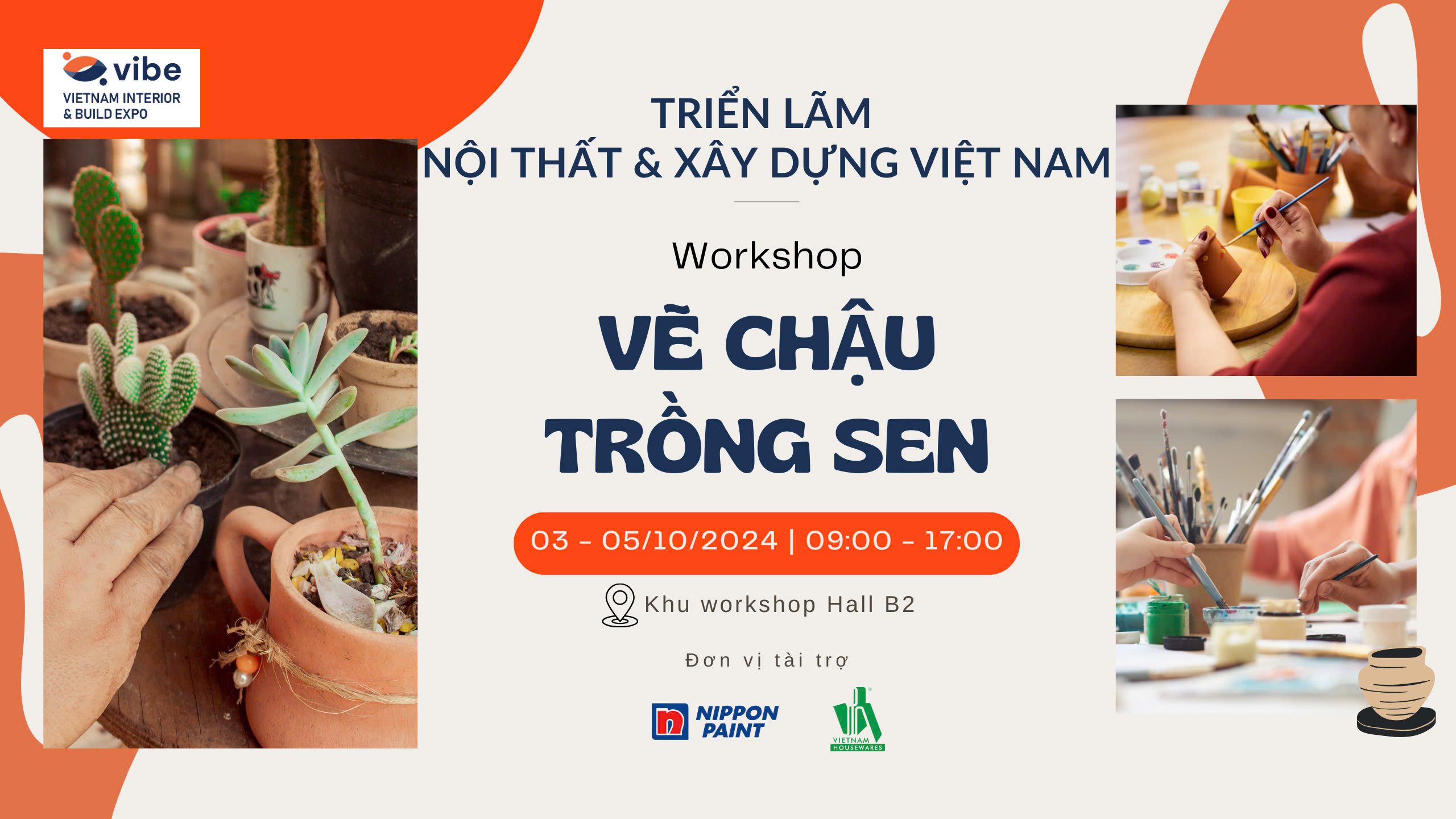 [Vibexpo 2024] Workshop "Vẽ chậu trồng sen"