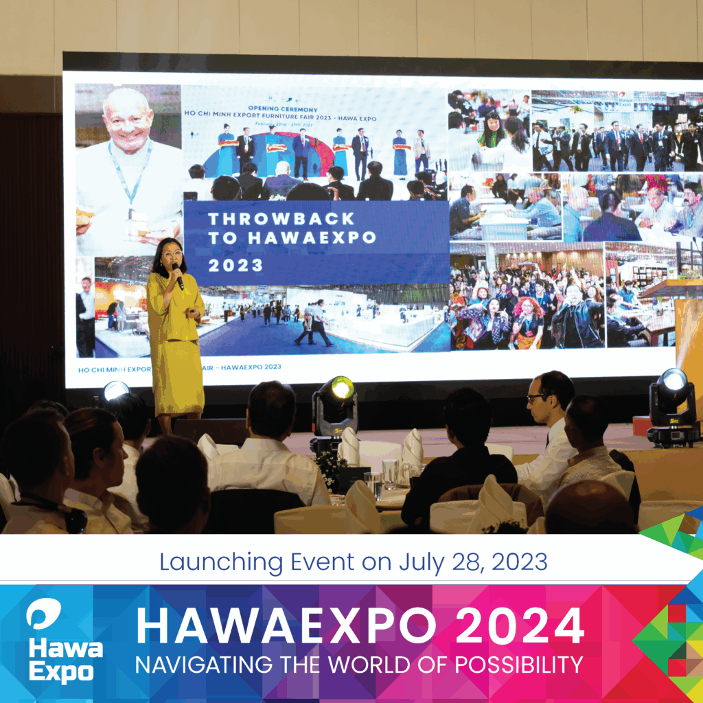 Sự kiện ra mắt HAWAEXPO 2024 – hé lộ những điểm mới về Hội chợ quy mô lớn chưa từng có tại Việt Nam 1 Artboard 3@4x