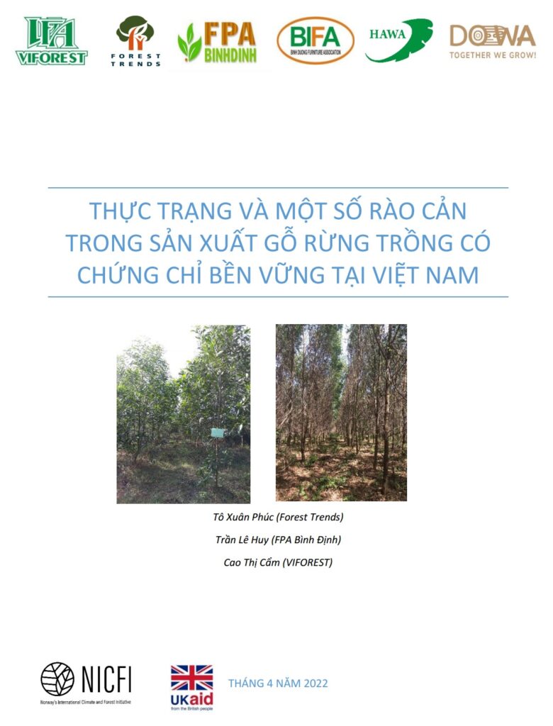 Thực trạng và một số rào cản trong sản xuất gỗ rừng trồng có chứng chỉ bền vững tại Việt Nam 3 H2