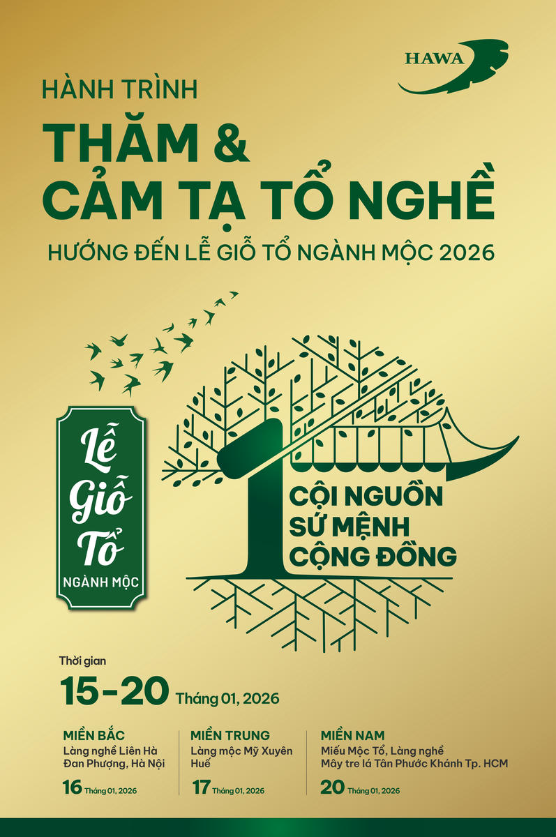 [Lễ giỗ tổ ngành mộc 2026] Hành trình thăm & Cảm tạ tổ nghề 3 Miền