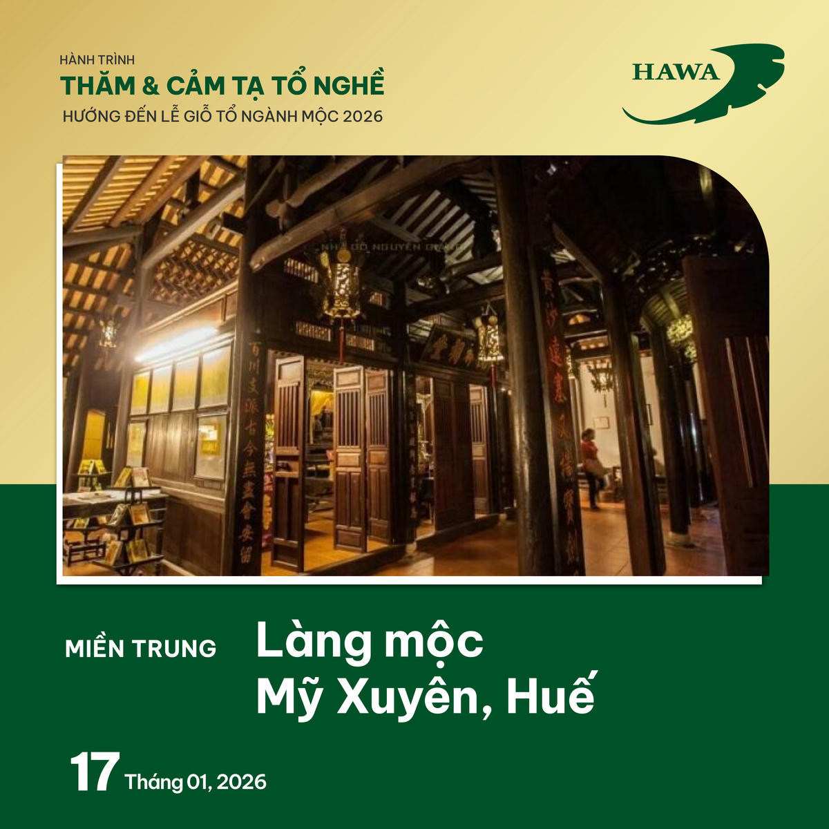 [Lễ giỗ tổ ngành mộc 2026] Hành trình thăm & Cảm tạ tổ nghề 3 Miền
