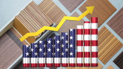 USA Flag And Success Graph. Finance And Economy Concept.