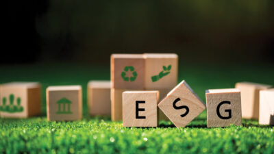 ESG concept of environmental, social and governance. words ESG on a wood cube is an idea for business sustainable organizational development. ?account the environment, society and corporate governance