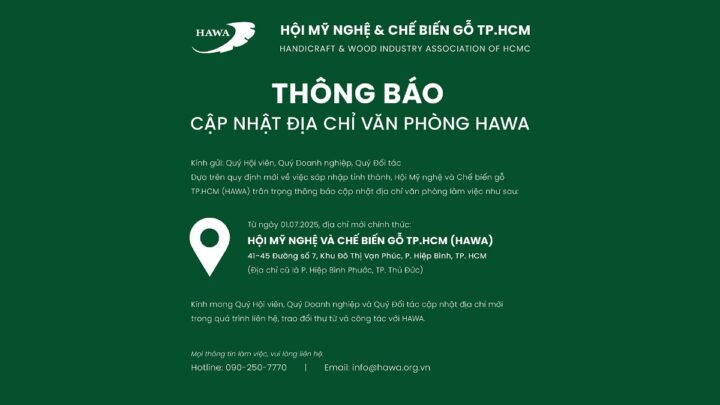 thay đổi địa chỉ văn phòng hawa